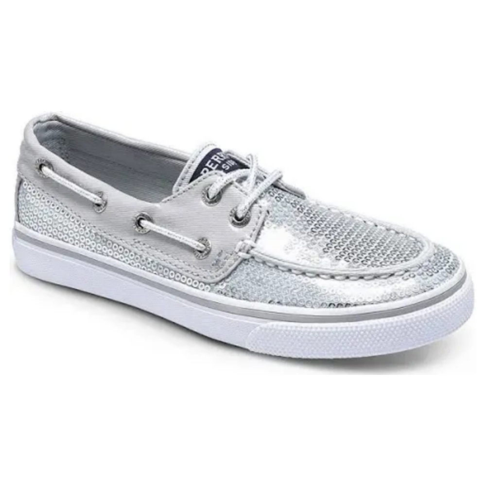 Silver Sequins Sperrys